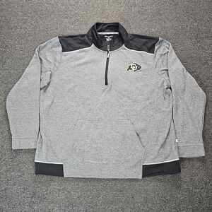 Colorado Buffaloes Champion 1/4 Zip Sweatshirt Mens Medium Fleece Black